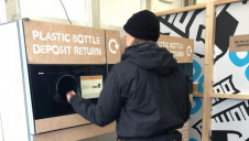 Pictured: The recycling room at Download festival